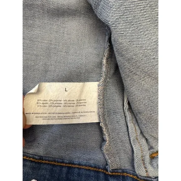 Social Standard By Sanctuary Denim Jacket Womens Size L Med Wash - Picture 5 of 9